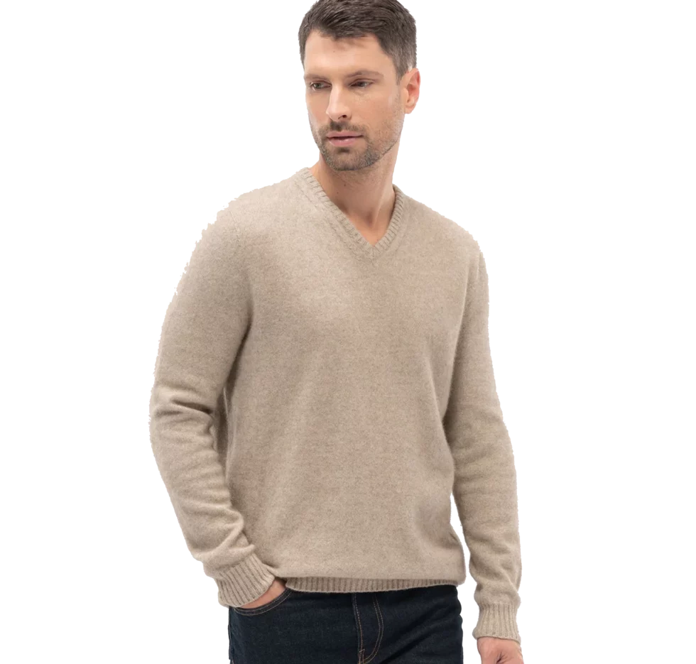 UNTOUCHED WORLD CASSUM CLASSIC V NECK JUMPER