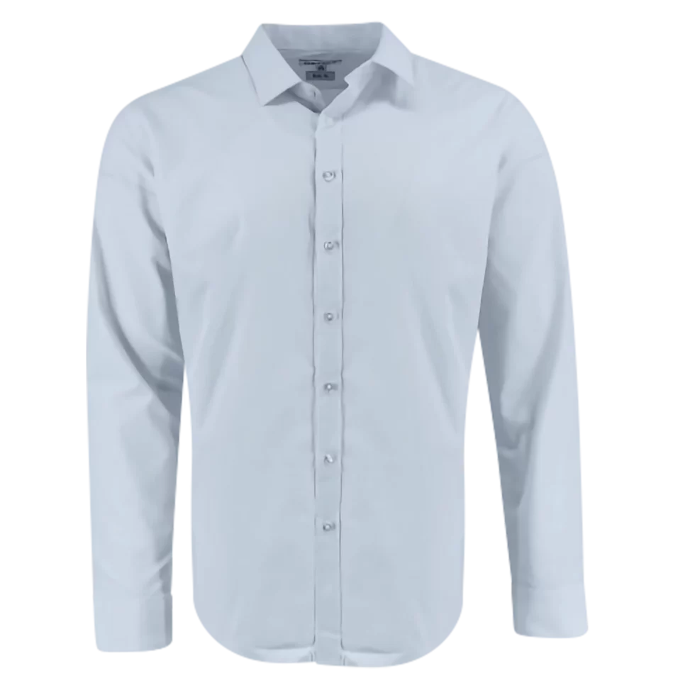 L/S BUS SHIRT WAFFLE SELF PATTERN REG COLLAR